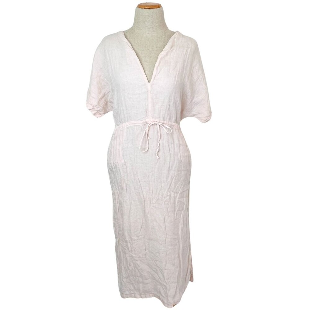 Hartford Light Pink Shift Dress Beach Pool‎ Coverup Size M 6 100% Linen Vintage